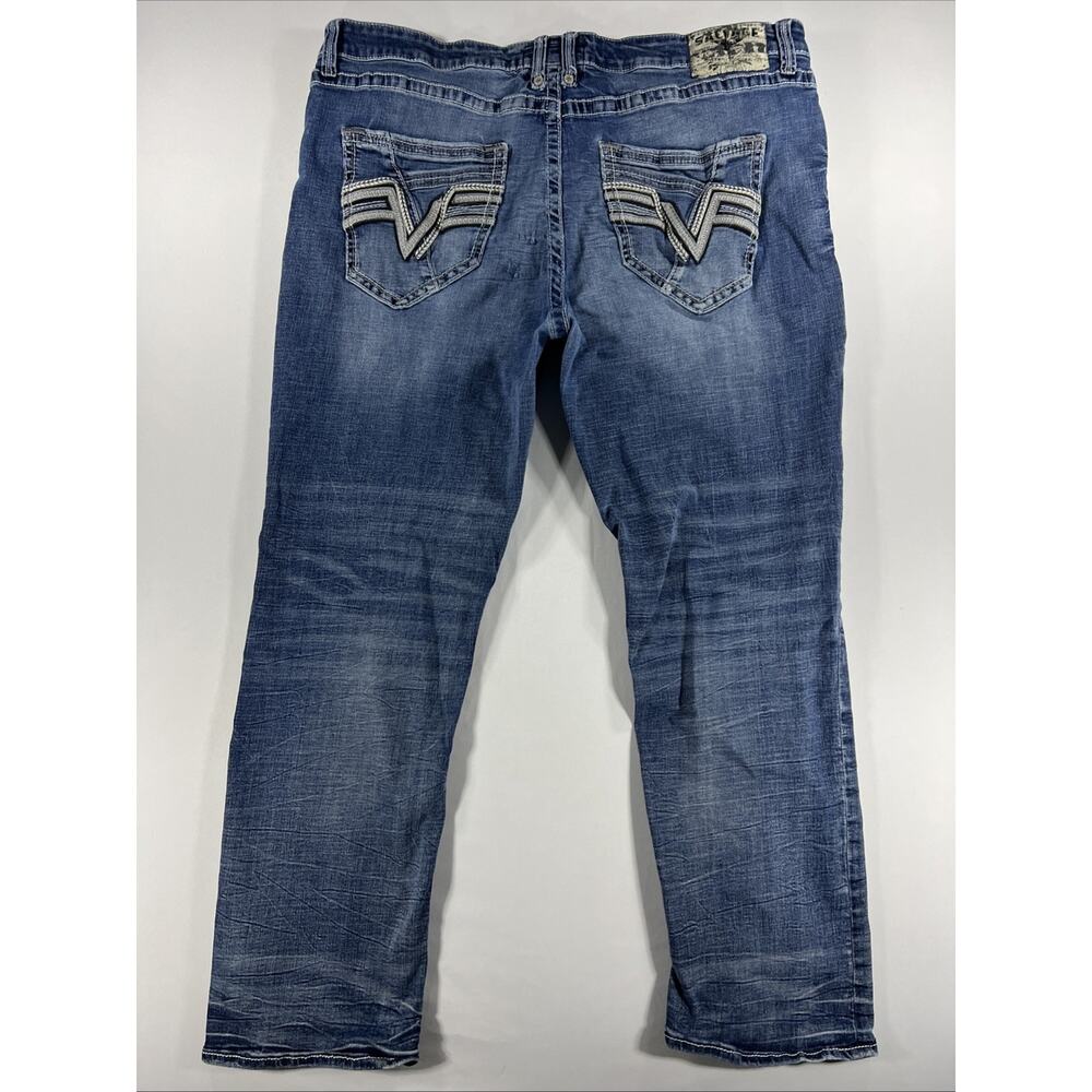 Salvage Buckle Anarchy Relaxed Straight Leg Mens Jeans Medium Wash 42x32 - Picture 2 of 12